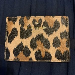 Kate Spade Leopard card holder